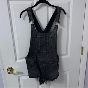 Free people dark grey overalls